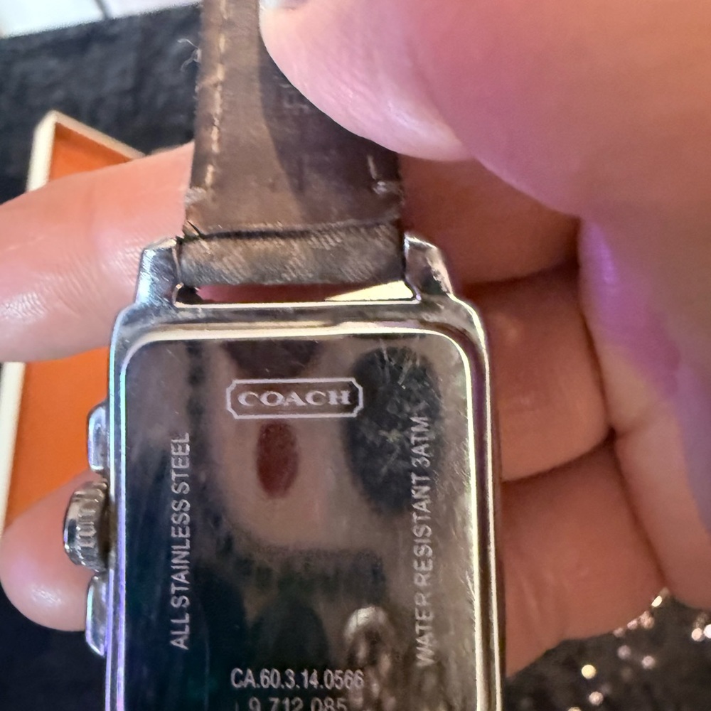 Coach Silver and Brown Leather Watch - Picture 5 of 7
